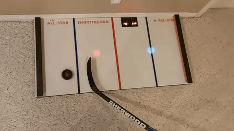 Plaque De Tir Digital Hockey Mini – Entraînement Interactif Pour Le Contrôle Du Puck Et Le Timing