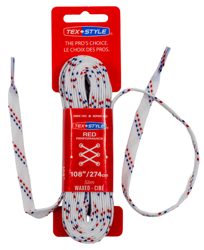 Tex-Style lacets, rouges Performance slim wax- boîte de 36