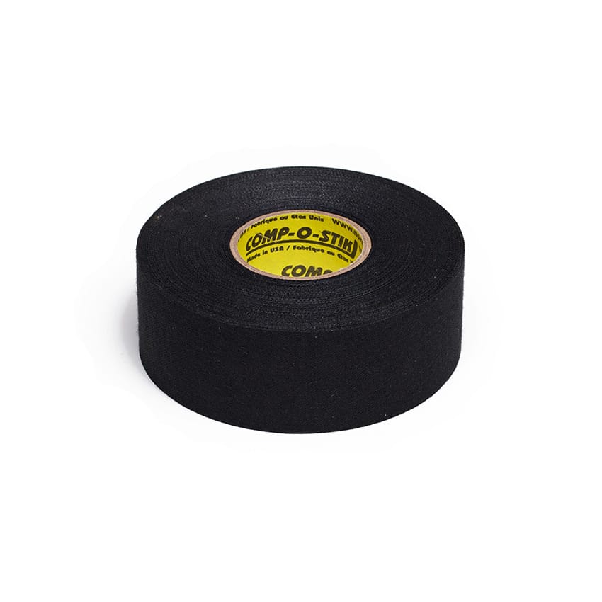 Comp-o-stik Ruban textile Hockey – Blanc / Noir, Étroit / Large