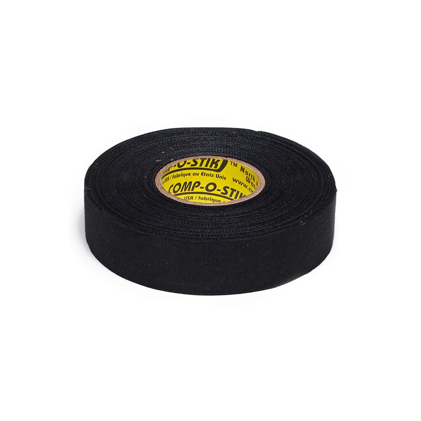 Comp-o-stik Ruban textile Hockey – Blanc / Noir, Étroit / Large