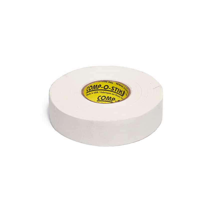 Comp-o-stik Ruban textile Hockey – Blanc / Noir, Étroit / Large