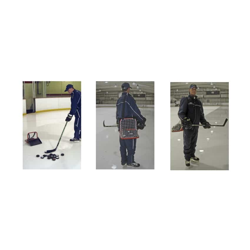 Attrape-palet Hockey – Cible de but & bac pour palet avec rampe