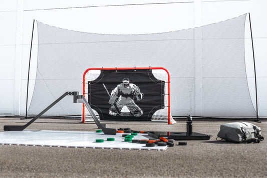 UNITE Filet de protection pour hockey – But arrière complet avec cadre, poteaux & filet